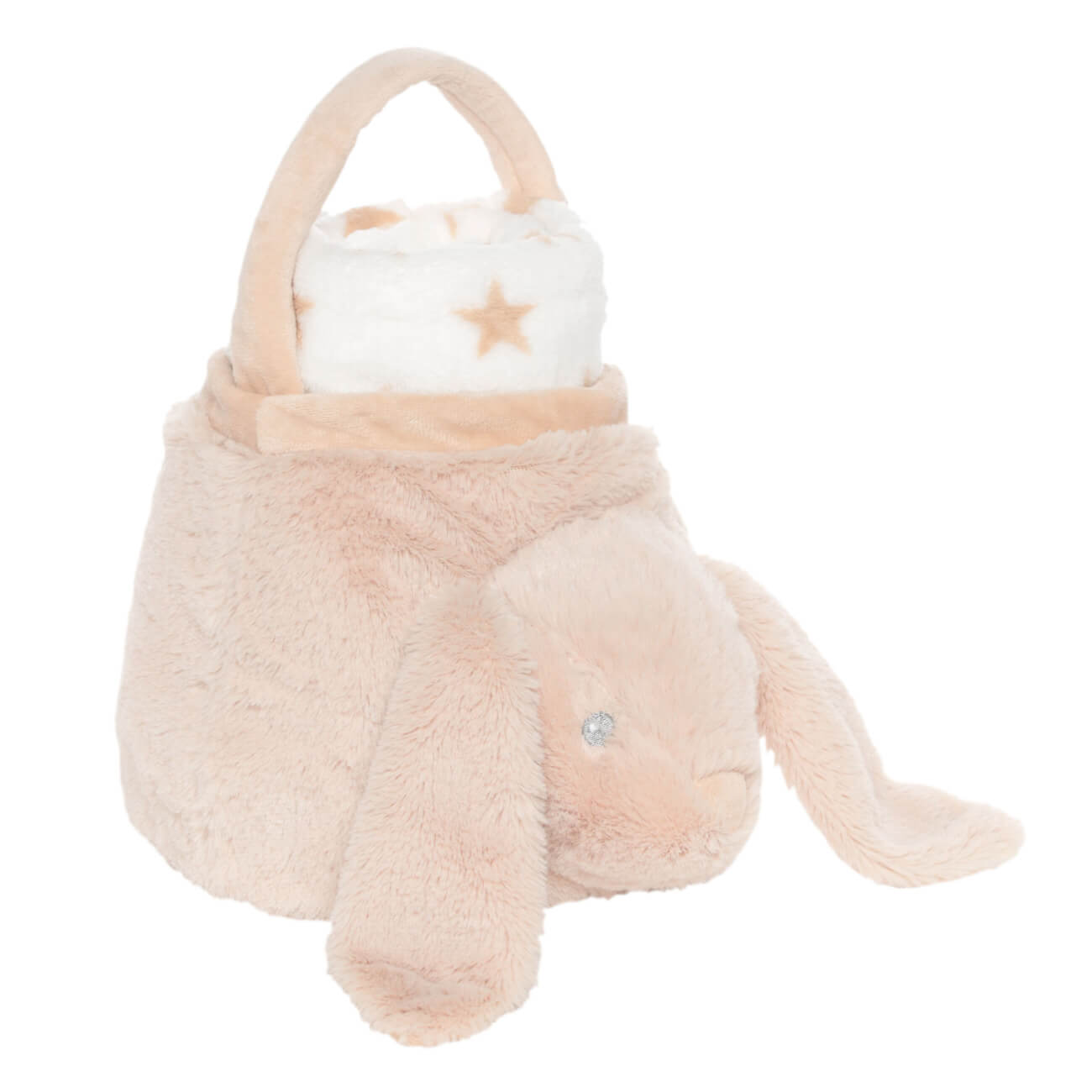 Blanket, 90x75 cm, children's, in a basket, fleece / plush, beige, Bunny, Rabbit изображение № 1