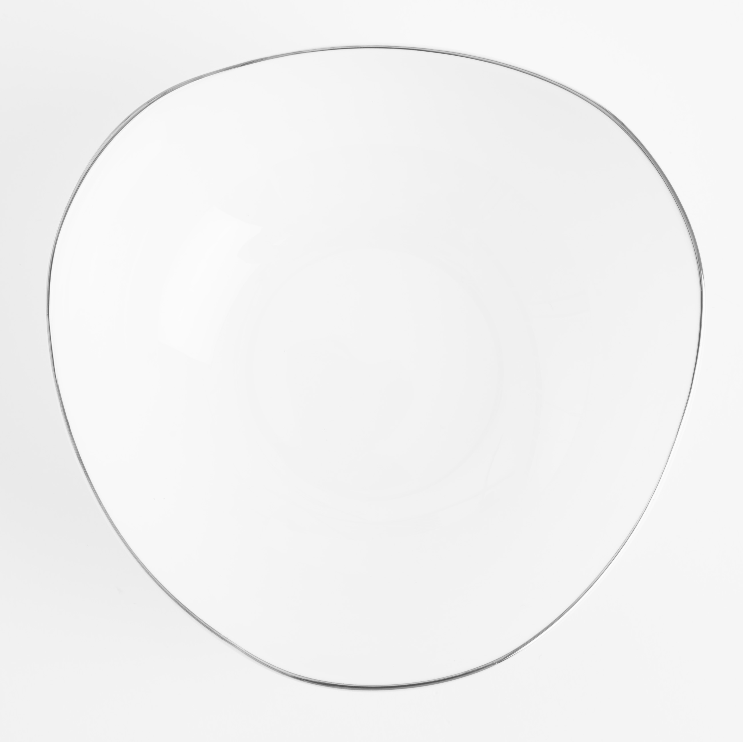 Bowl, 14x5 cm, porcelain F, white, Bend silver изображение № 4