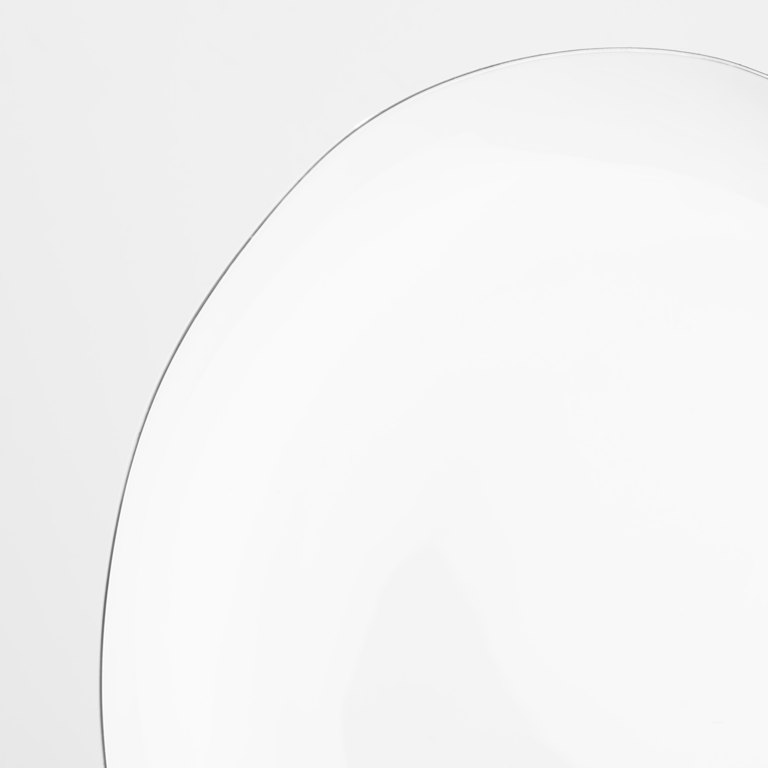 Snack plate, 21 cm, porcelain F, white, Bend silver изображение № 2