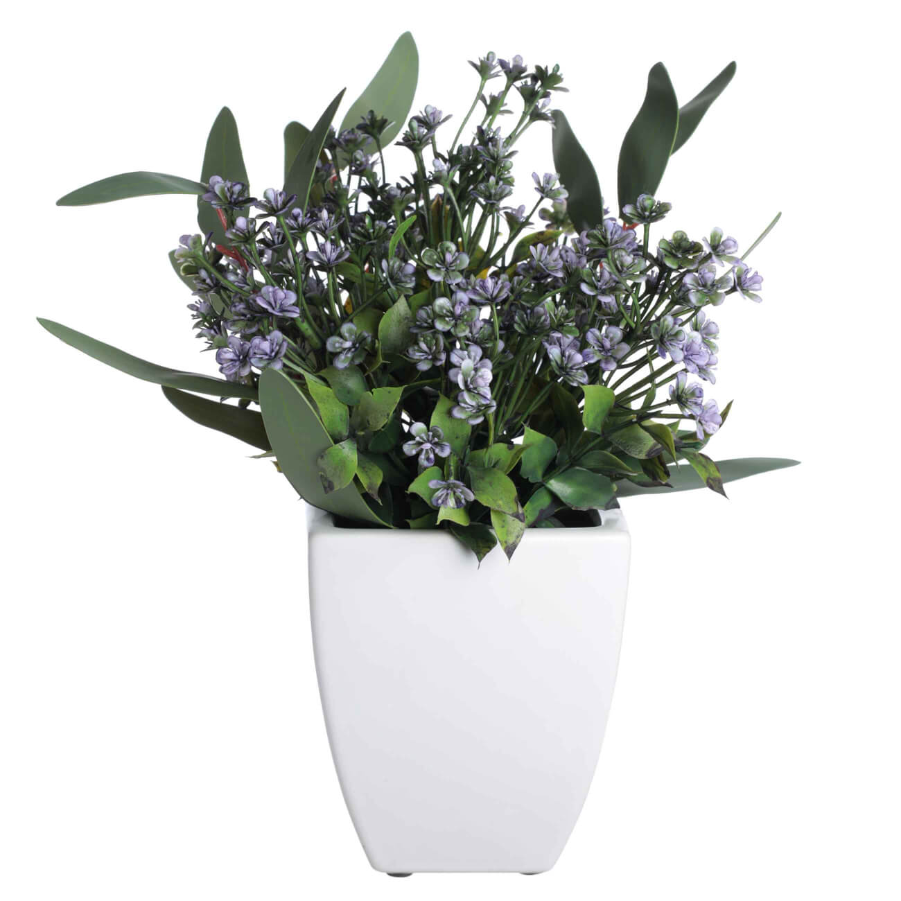Artificial plant, 27 cm, potted, plastic / PVC, Purple flowers, Pot garden изображение № 1