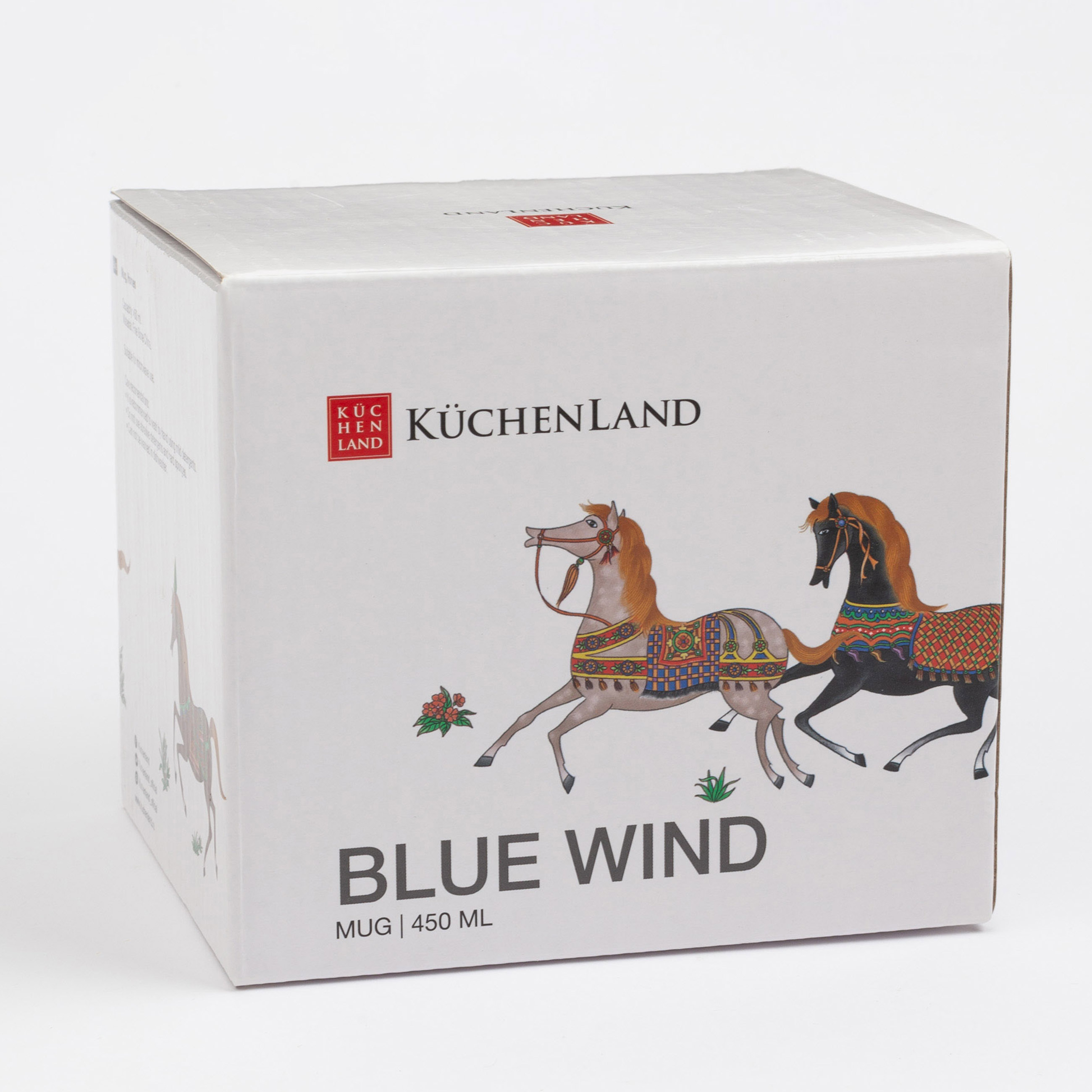 Mug, 450 ml, porcelain F, white, Horses, Blue wind изображение № 6