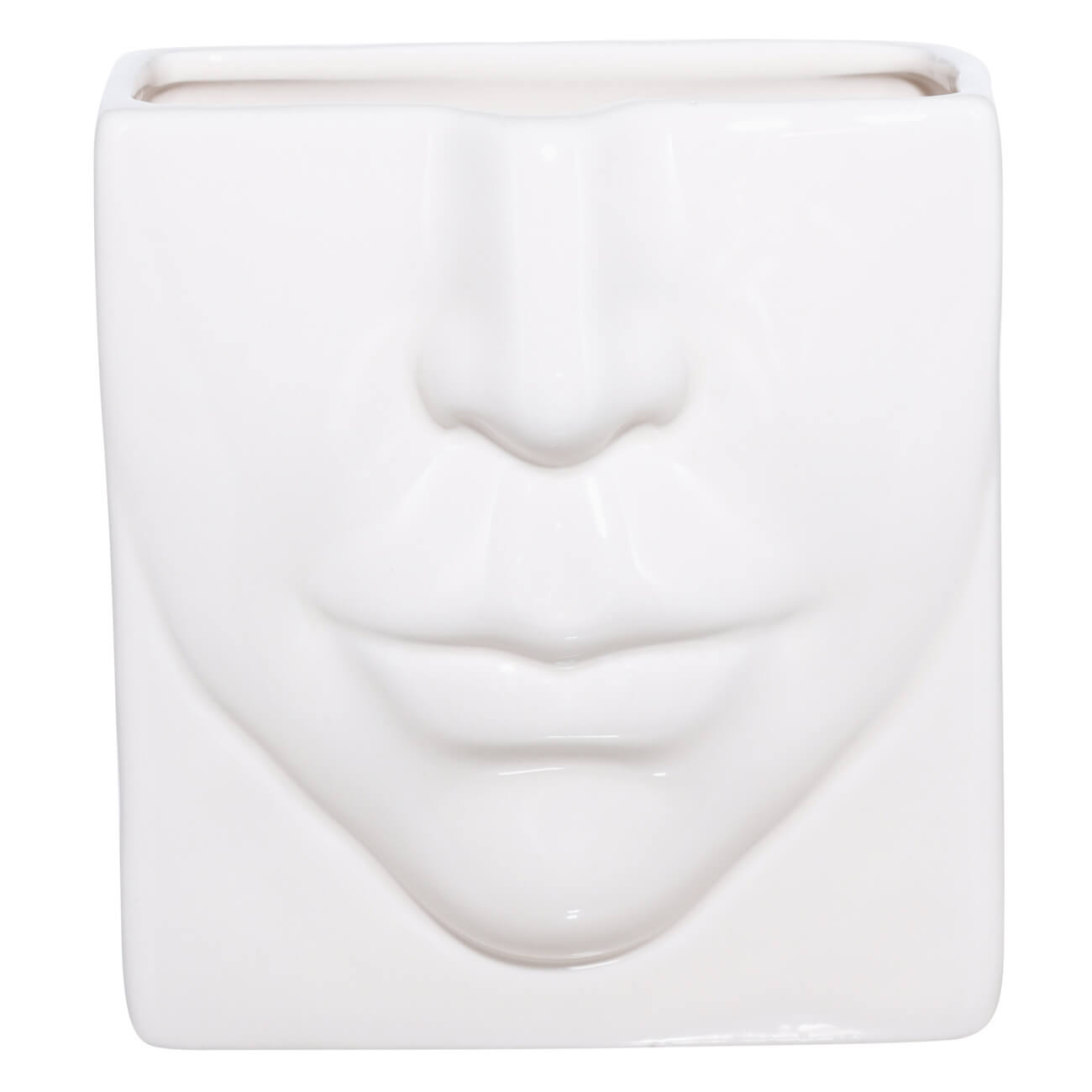 Stand for cosmetic brushes, 13x11 cm, ceramic, milk, Part of the face, Face изображение № 1