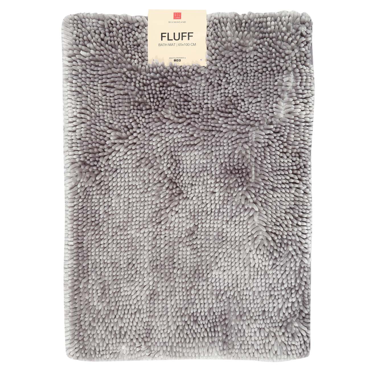 Mat, 65x100 cm, anti-slip, polyester, Grey, Fluffy изображение № 3