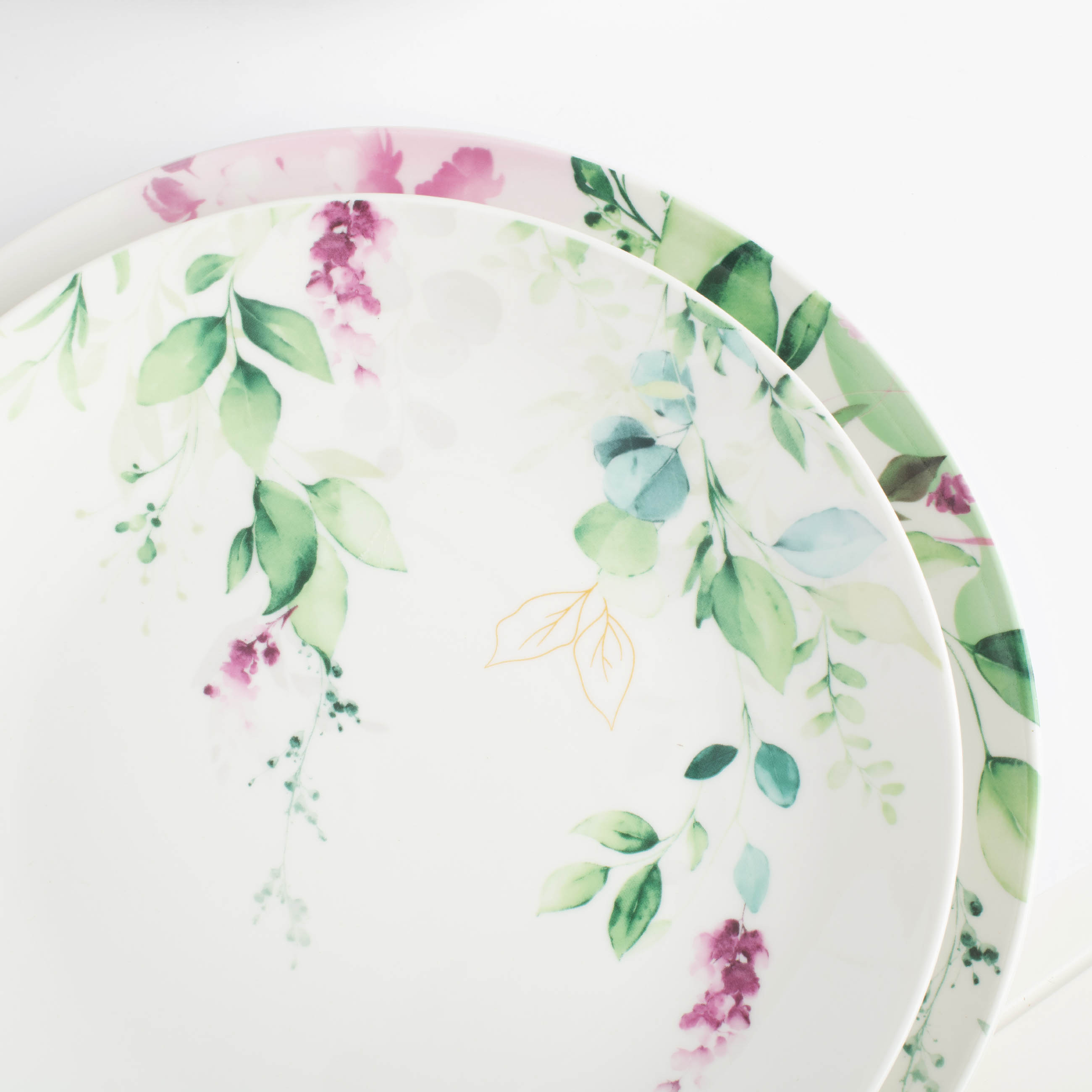 Dining set, 6 persons, 19 items, porcelain N, white, Watercolor flowers, Senetti изображение № 5