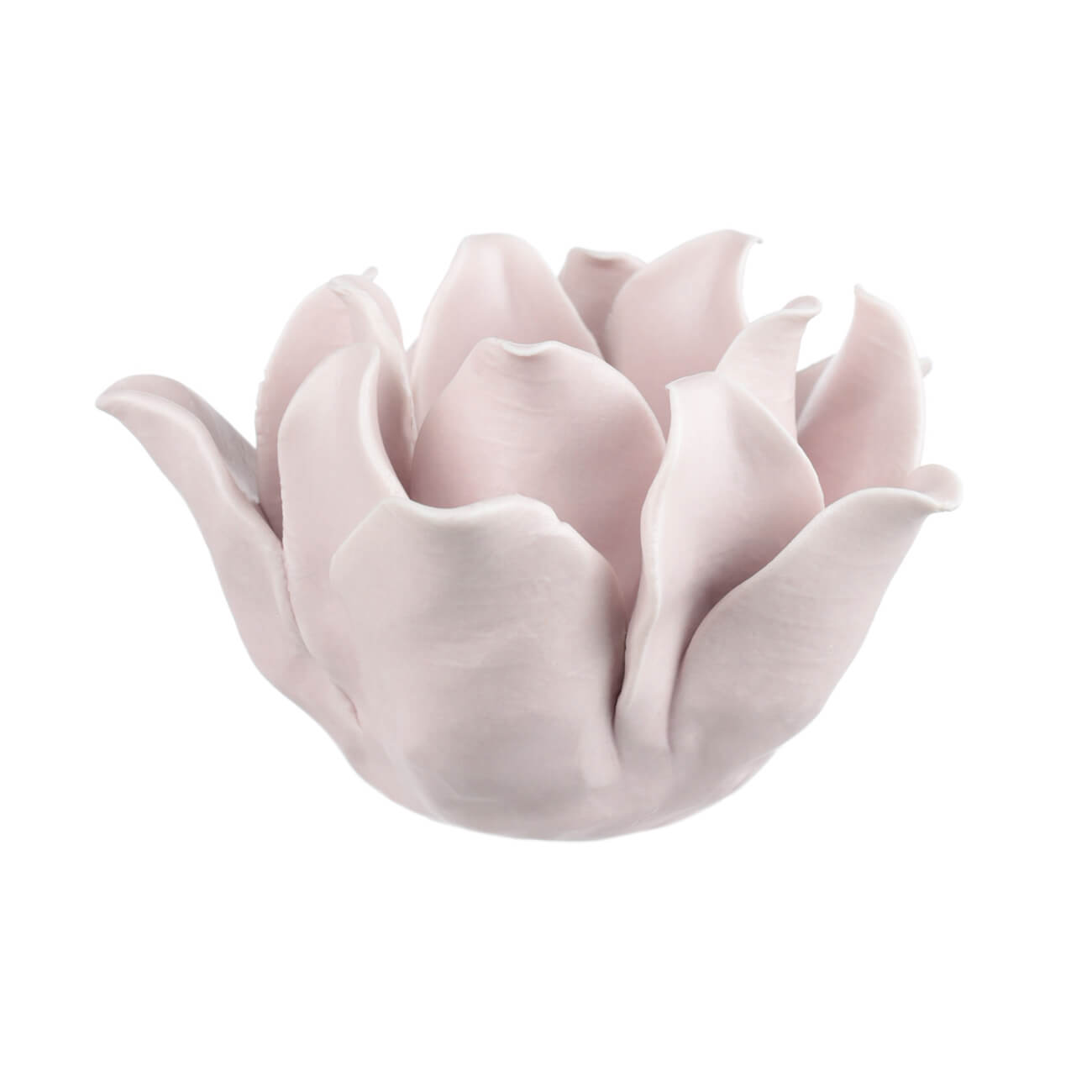 Candle holder, 10 cm, for tea candle, porcelain P, Pink, Flower, Magnolia изображение № 1