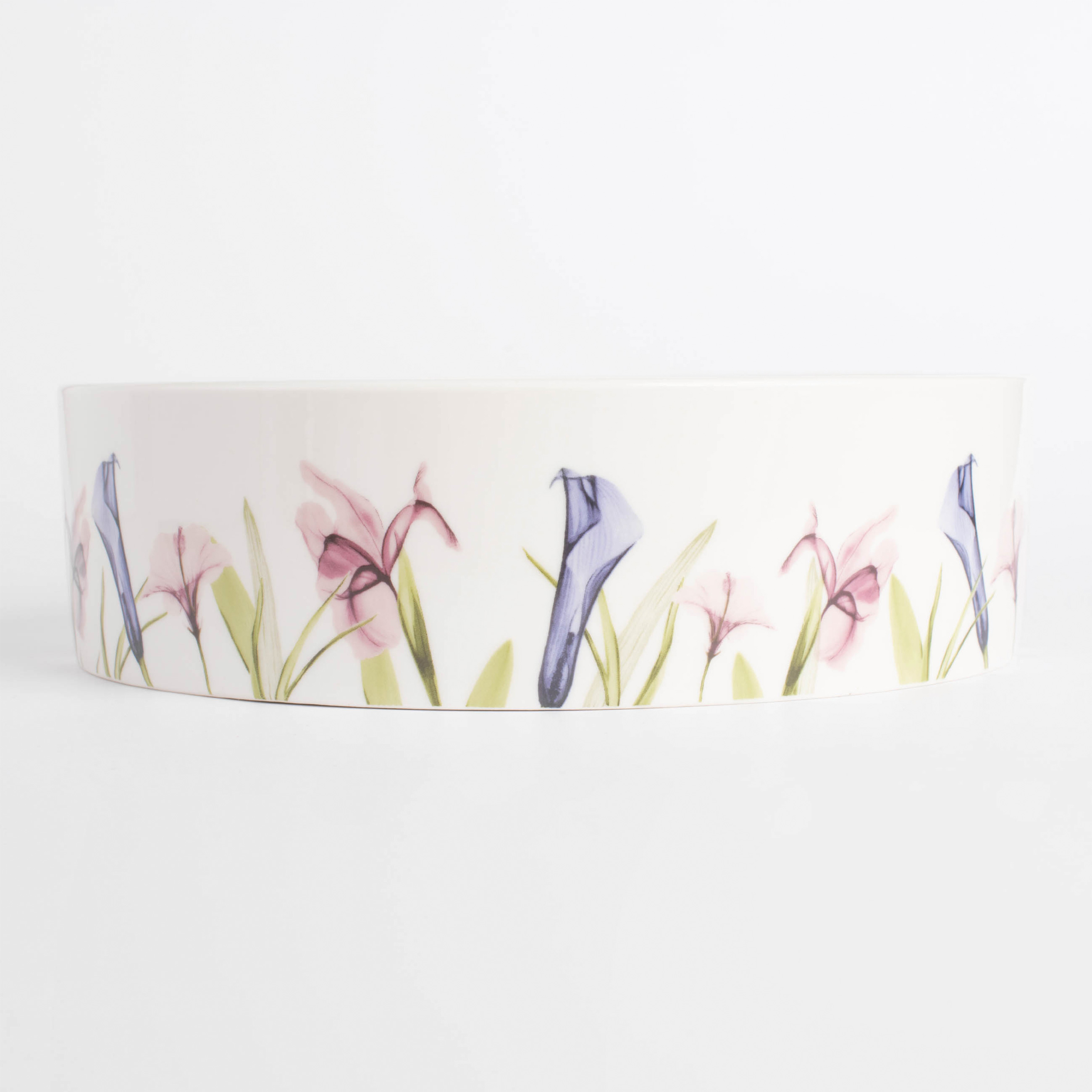 Dish, 23x6 cm, with sides, porcelain N, white, Pastel flowers, Pastel flowers изображение № 2