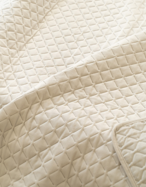 Bedspread, 220x240 cm, quilted, corduroy/microfiber, beige-gray, Stitch velvet