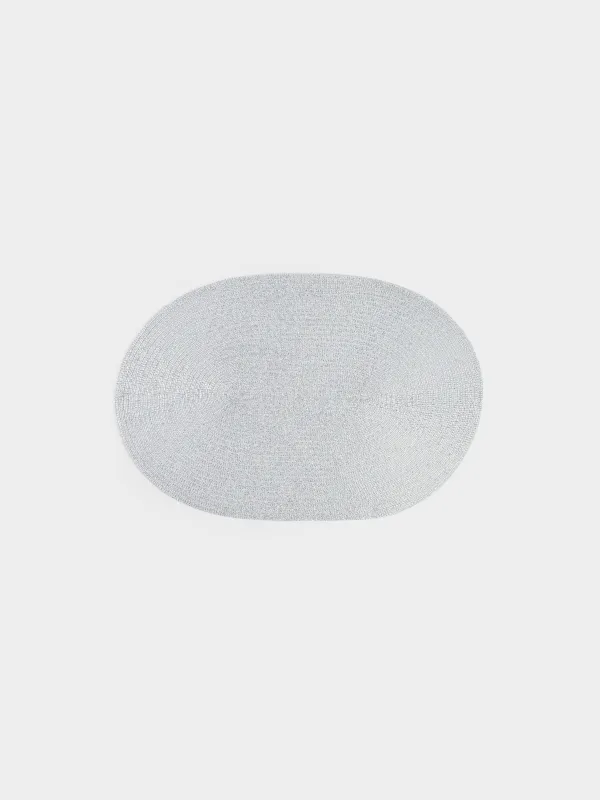 Napkin for appliances, 30x45 cm, polyester, oval, silver, Rotary shine, image-0