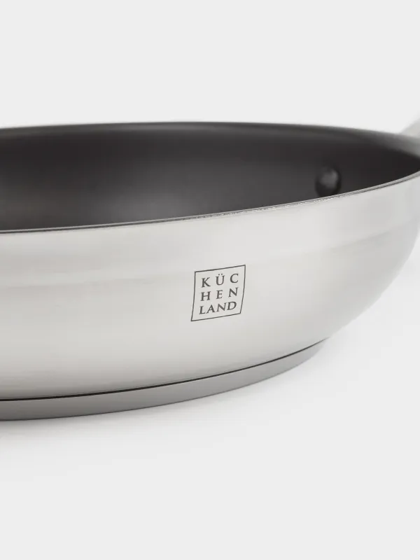 Frying pan, 24 cm, coated, steel, Silver Stone, image-4