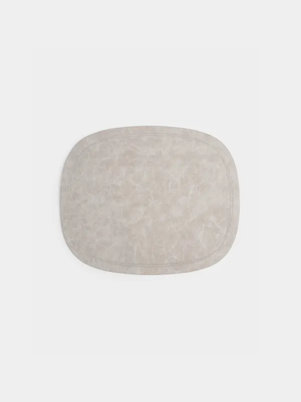 Placemat, 33x40 cm, PVC, shaped, light gray, Rock, image-0