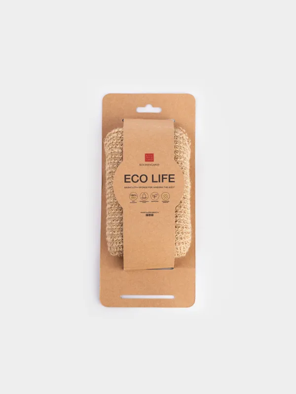 Body washcloth, 9x14 cm, hemp fiber / polyuritan, beige, Eco life, image-5