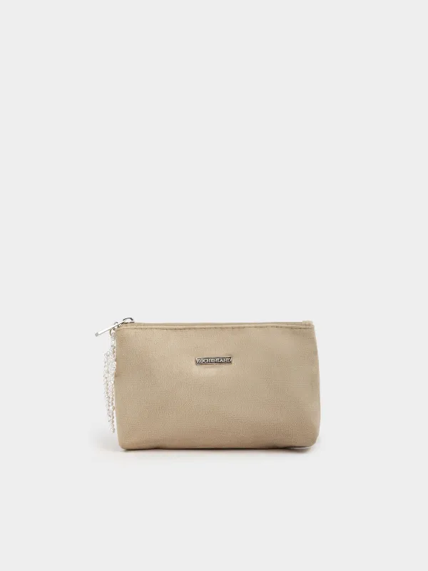 Makeup bag, 19x12 cm, polyester, color, Pearl bow, Beauty box, image-0