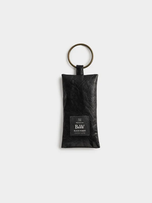 Scented sachet, 7x13 cm, black, Black forest, B&W, image-0