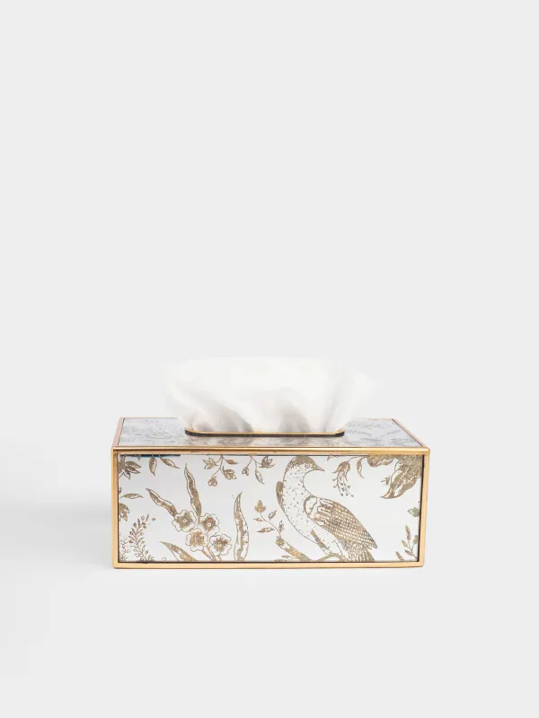 Paper napkin box, 25x13 cm, plastic / acrylic, Mirror, Bird, Bluebird, image-5