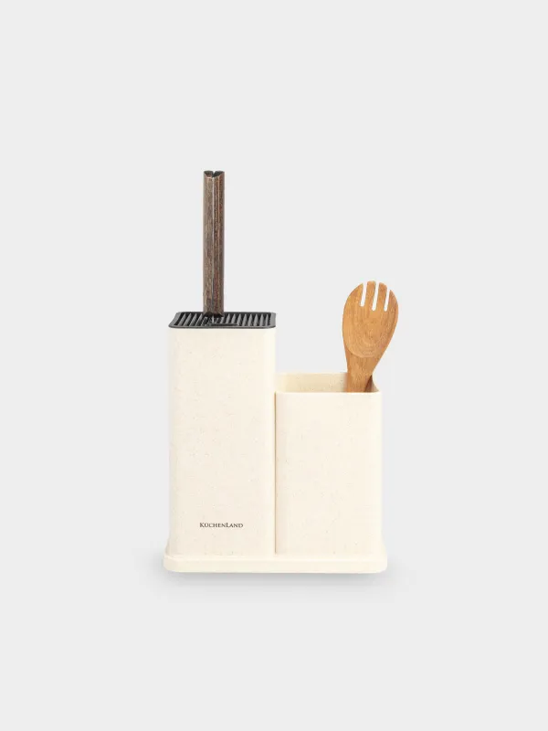 Stand for knives and kitchen accessories, 23 cm, 2 units, plastic, milk, Speck-light, image-2