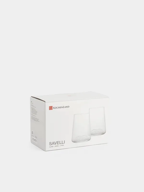 Glass, 10 cm, 360 ml, 2 pcs, glass, Savelli, image-4