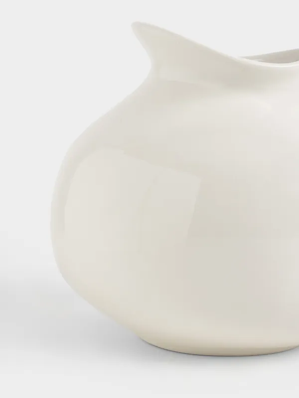 Vase for flowers, 20 cm, ceramic, milk, Curves, Antic, image-3