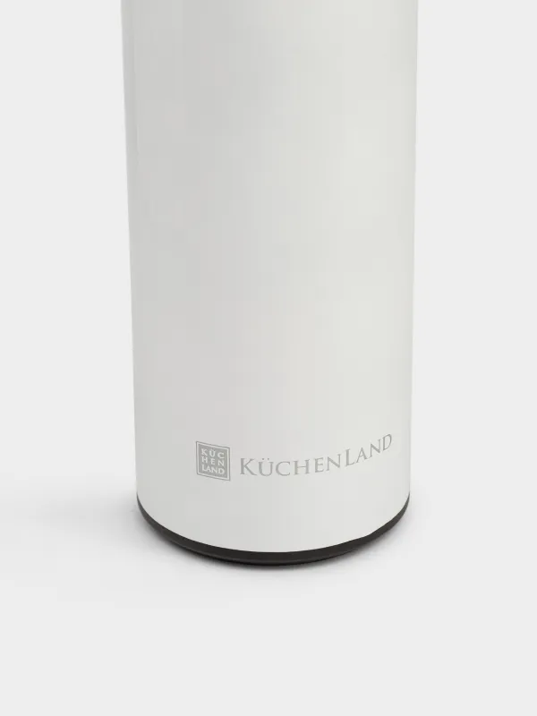 Thermos flask, 500 ml, with thermometer, steel / plastic, white, Celsius, image-4