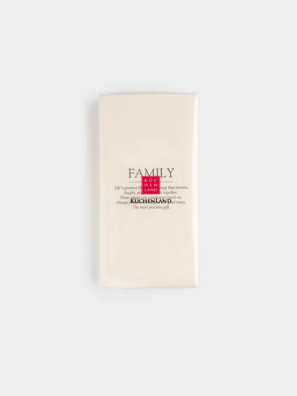 Paper napkins, 33x33 cm, 20 pcs, rectangular, white, Family, Course, image-3