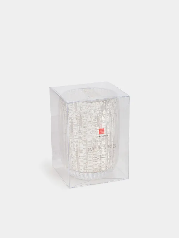 Bathroom tumbler, 10 cm, glass, gold, Patina rib, image-4