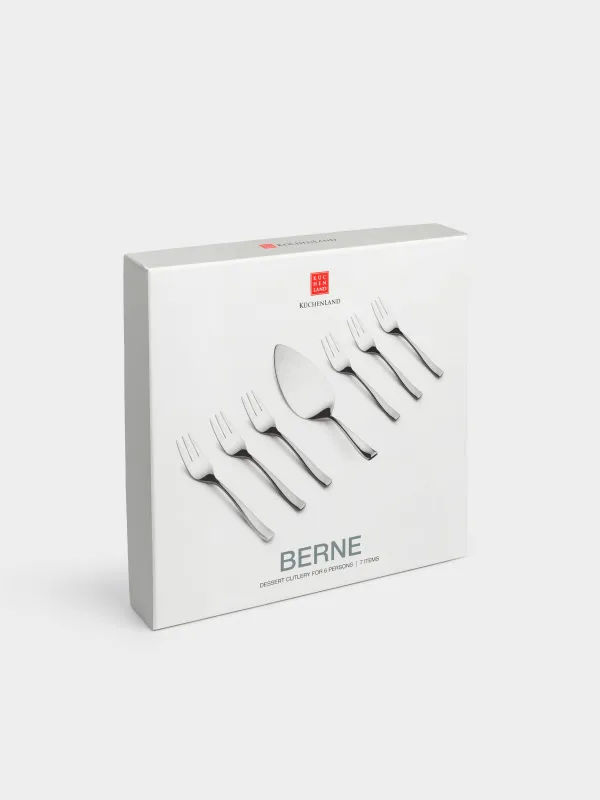 Dessert cutlery, 6 pers, 7 pr, steel, Berne, image-7