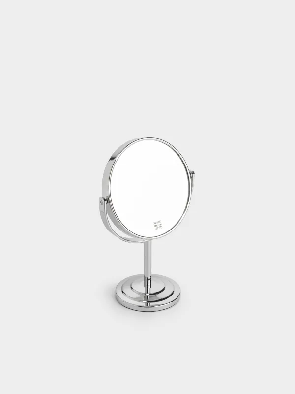 Table mirror, 22 cm, double-sided, on a leg, steel, round, Fantastic, image-0