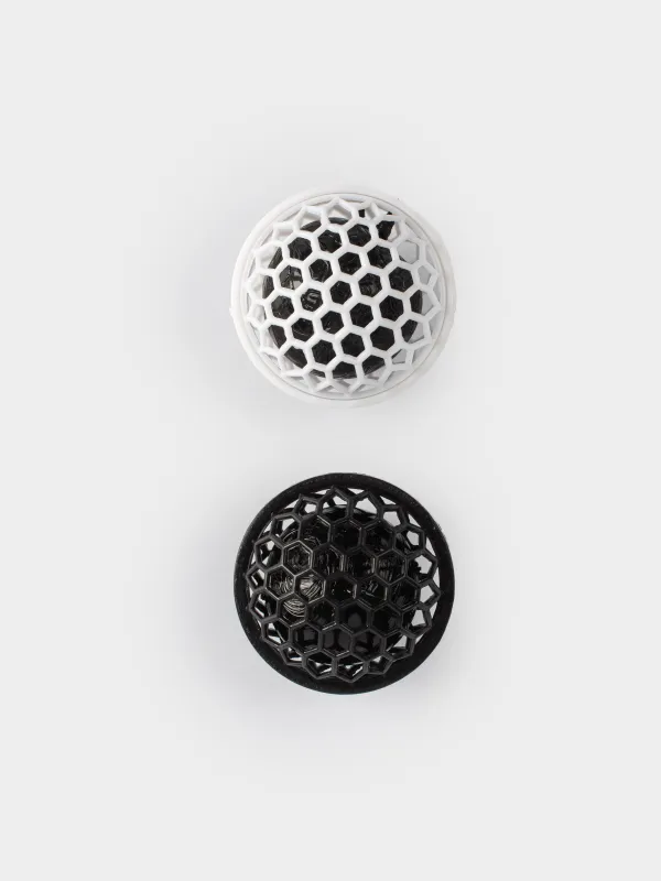 Bag cleaning ball, 2 pcs, 4 cm, plastic / rubber, black / white, Black clean, image-0