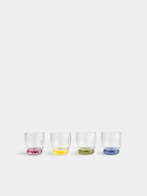 Glass, 9 cm, 280 ml, 4 pcs, glass, color mix, Mirabello color, image-1