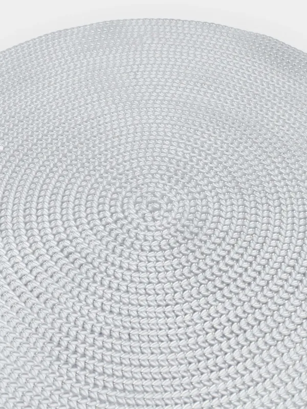Placemat, 38 cm, PVC, round, silver, Azhur, image-2
