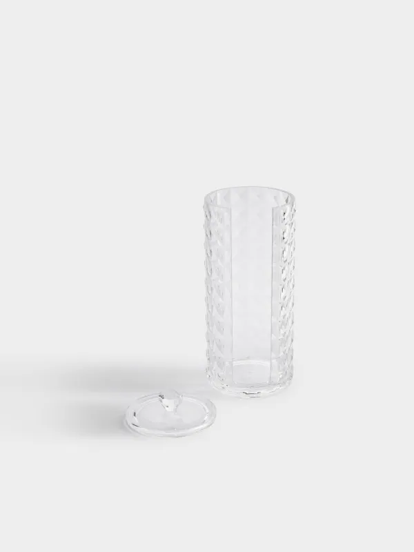 Cotton pad container, 18 cm, plastic, Kandy, image-3