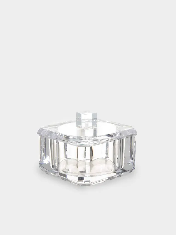 Bathroom box, 10x10 cm, glass, square, Facets, Shower Crystal Glance, image-0