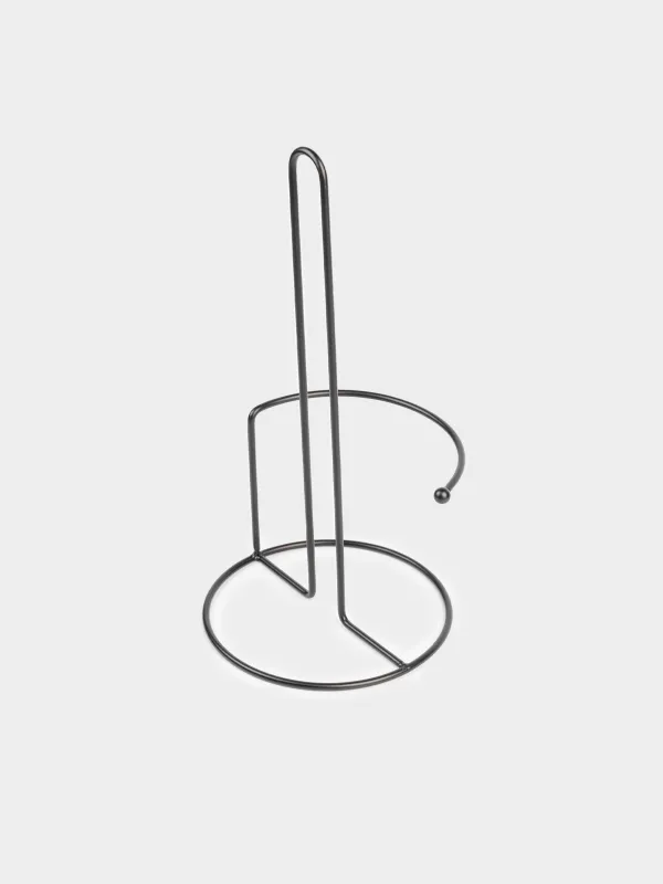Paper towel holder, 25 cm, metal, Black, Twist black, image-2