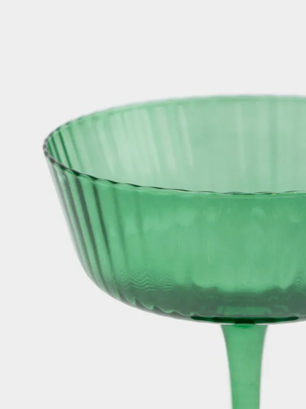 Drinking glass, 230 ml, glass R, green, Ribby color, image-2