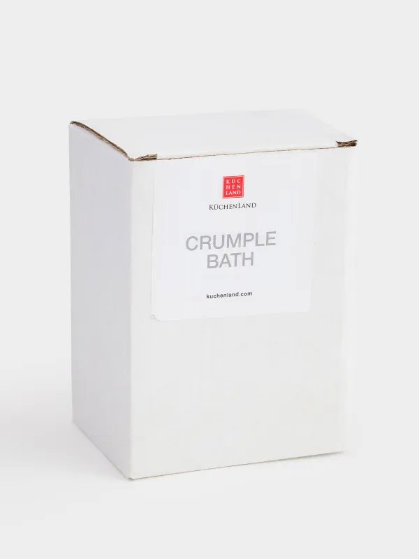 Toothbrush holder, 12 cm, porcelain P, grey-beige, Crumpled effect, Crumple bath, image-2