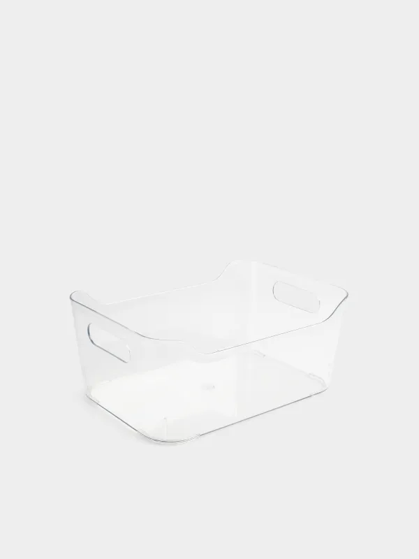 Organizer box, 24x17x10 cm, household, with handles, plastic, Basic, image-1