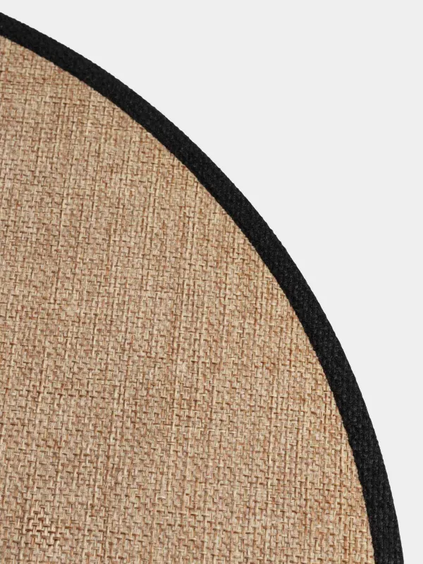 Placemat, 38 cm, polyester, round, sand, Outline, image-2