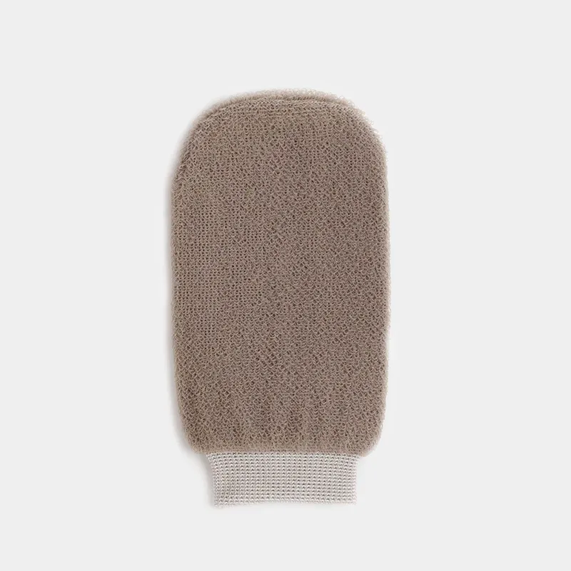 Body washcloth, 22x12 cm, exfoliating, polyethylene, beige, Showy