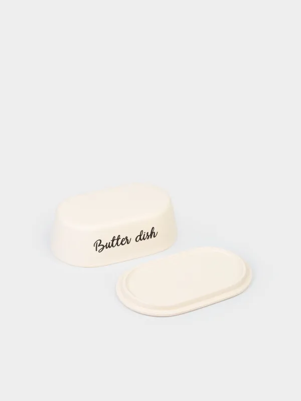 Butter dish, 16 cm, bamboo, oval, Crиme, image-2