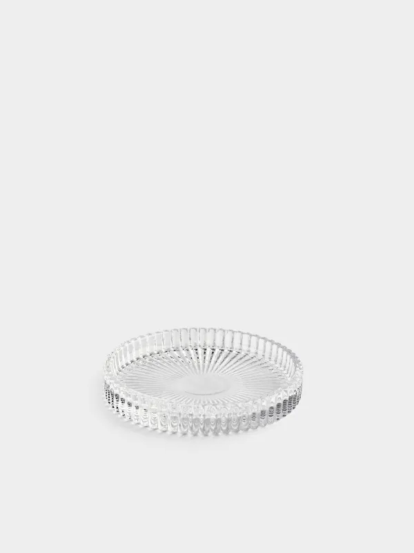 Candle holder, 9 cm, for cylindrical candle, glass, Ribby, image-0