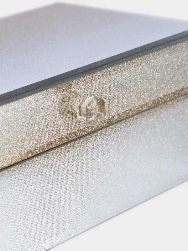 Jewelry box, 21x13 cm, glass, golden gradient, Actress, image-6