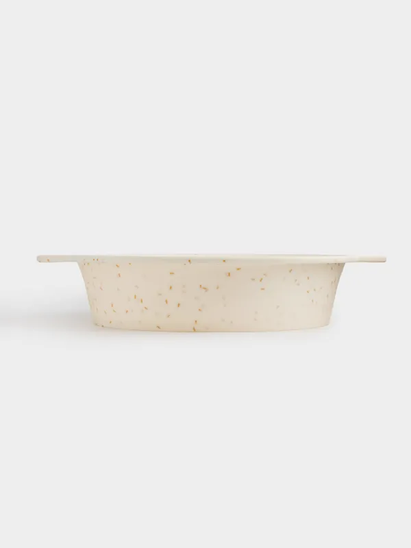 Baking dish, 25 cm, silicone / steel, round, milk, speckled, Bakery speckled, image-7
