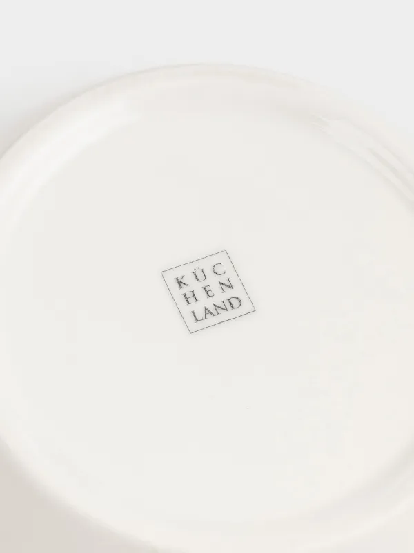 Children's soup plate, 14x6 cm, porcelain P, white-gray, kitten, Friend, image-4