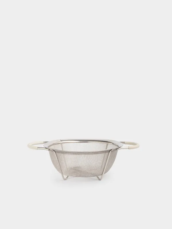 Colander, 20 cm, with two handles, steel / silicone, grey, Tammy, image-0
