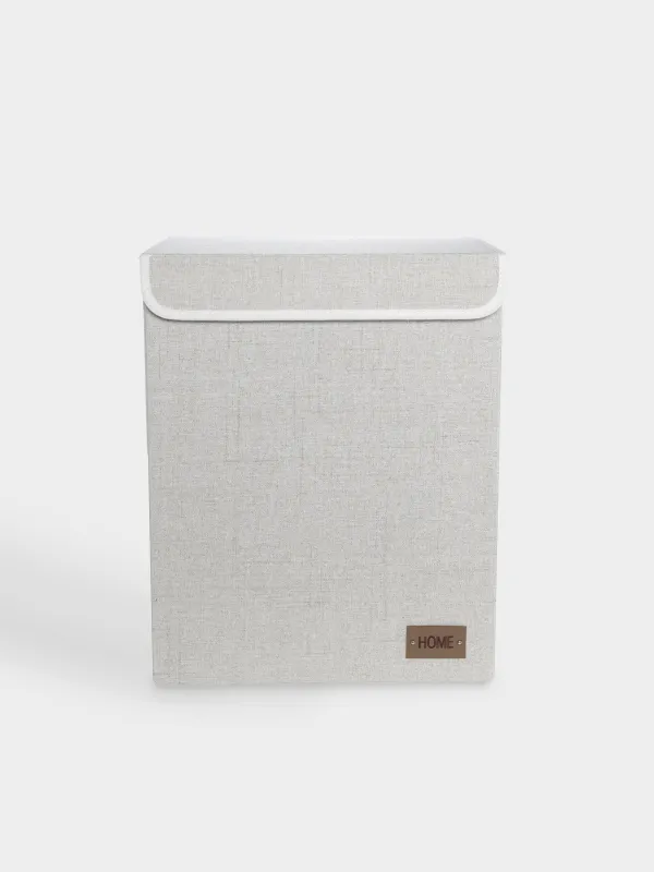 Laundry basket, 41x31x51 cm, polyester, rectangular, Beige, Everyday, image-0