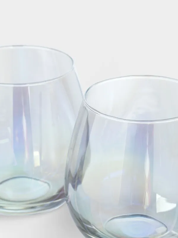 Glass, 9 cm, 350 ml, 2 pcs, glass, mother of pearl, Floyd polar, image-4