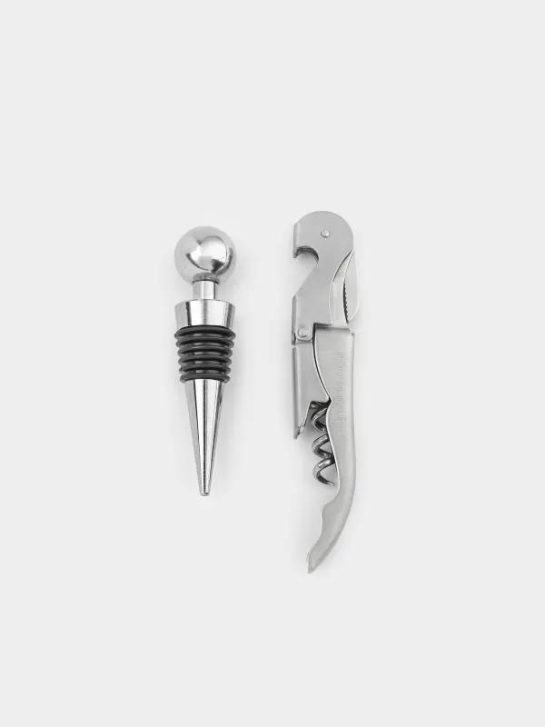 Sommelier set, 2 pr, metal / silicone, Bar, image-0