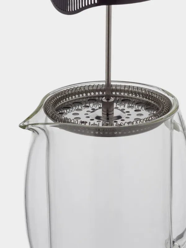 French press, 800 ml, glass B/ steel, round, Air, image-3