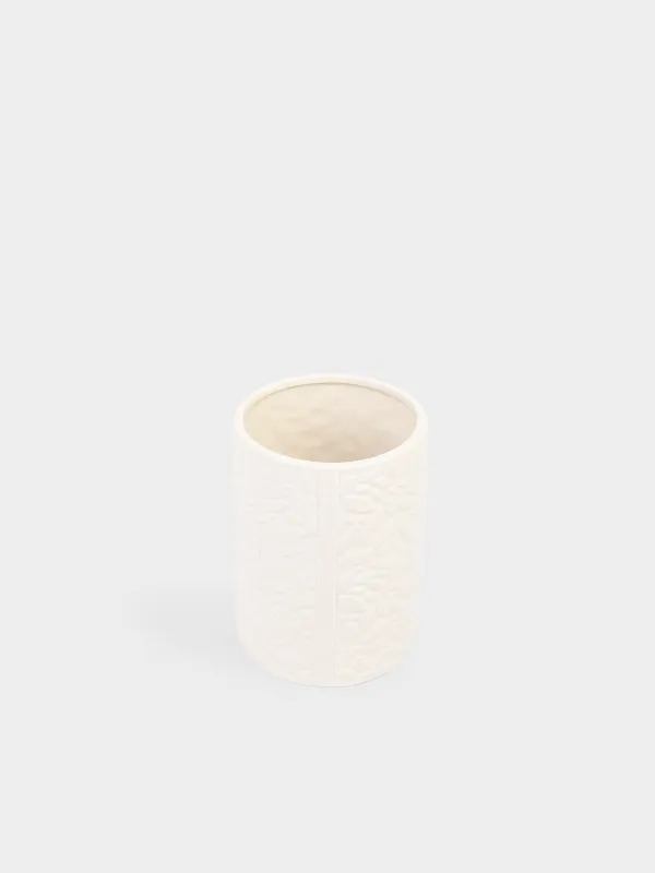 Kitchen accessories stand, 16 cm, ceramic, cream, Petals, Impression, image-1
