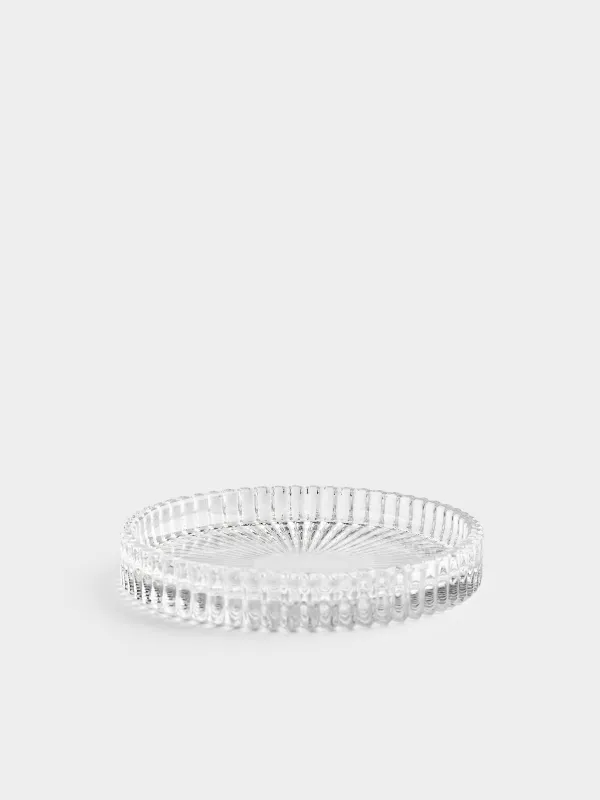 Candle holder, 9 cm, for cylindrical candle, glass, Ribby, image-1