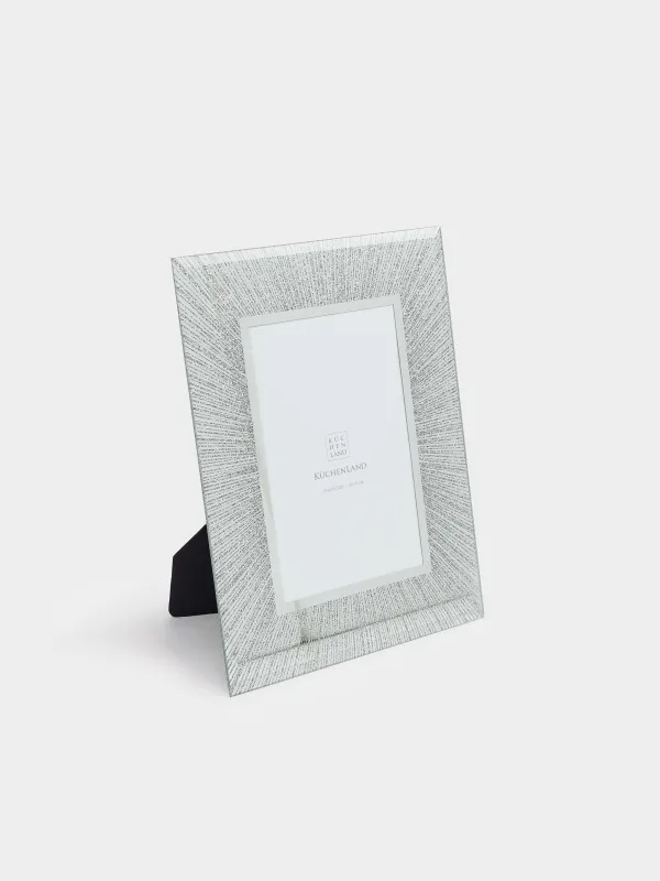 Photo frame, 17x22 cm, glass, Silver stripes, Actress, image-0